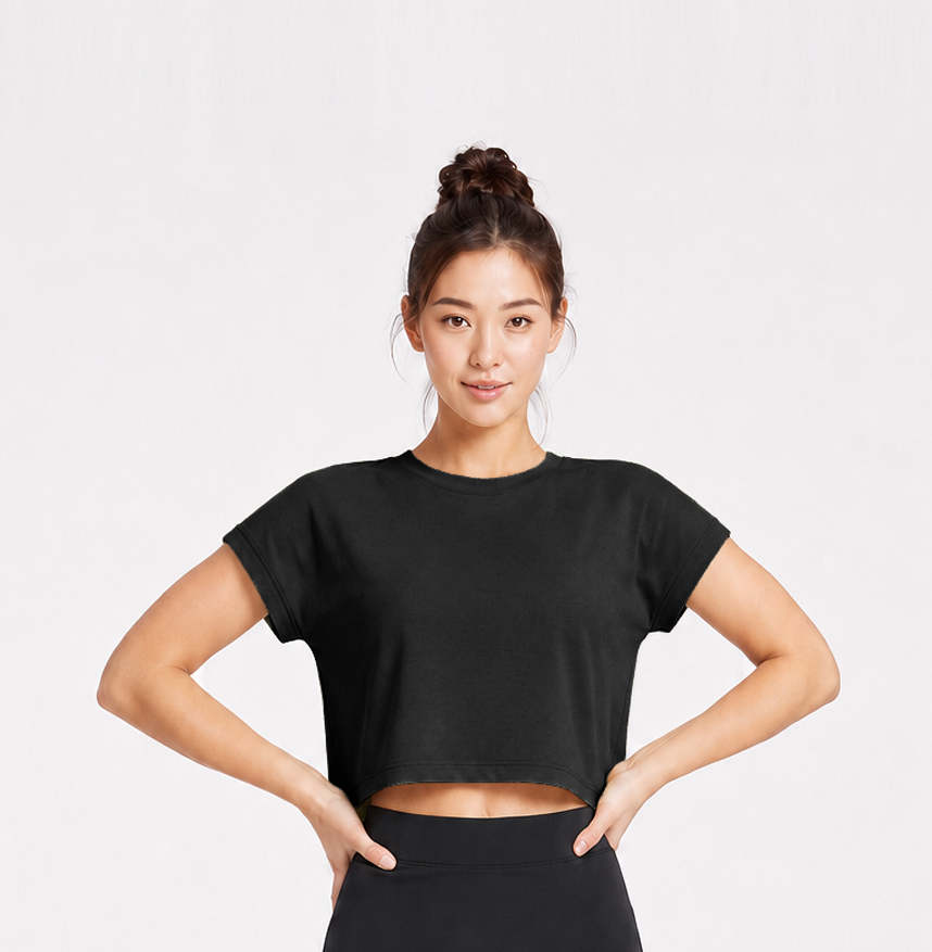 LIVEWELL - Cropped Short Sleeve Shirt