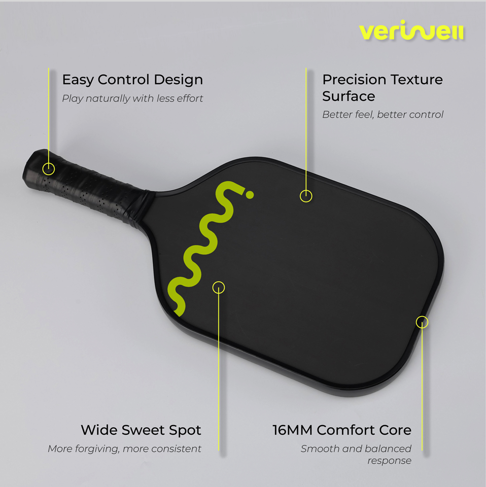 ACTIVE GEAR - PICKLEBALL PADDLE- CARBON FIBER (BLACK-SET)