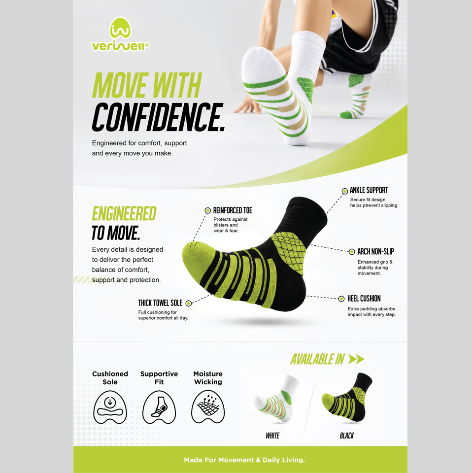 ACTIVE WEAR - PREMIUM SOCKS-Male -GRIP